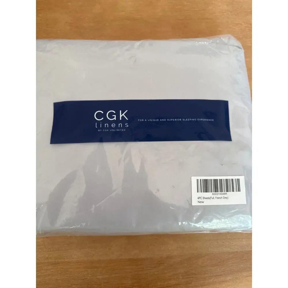 CGK Linens 4-piece bed sheet set Full French Gray Ultra Soft Oeko Tex